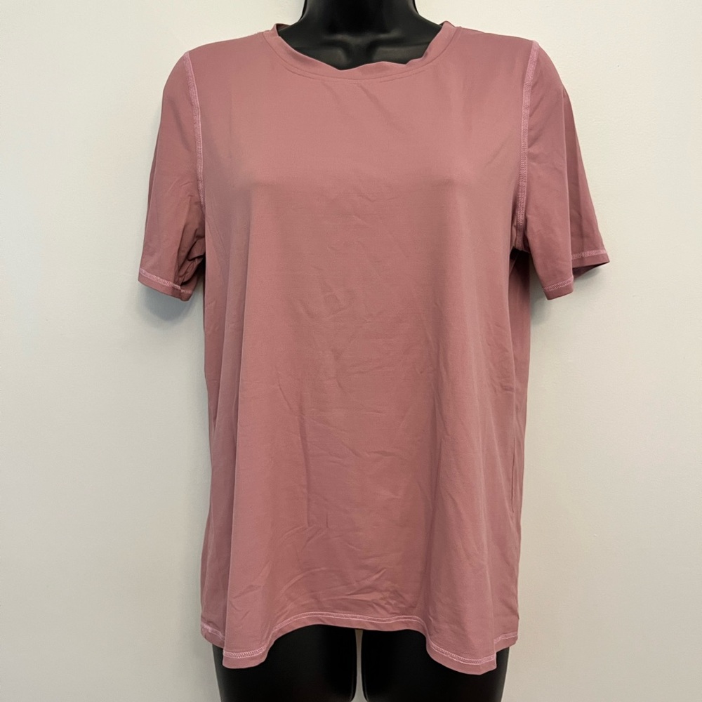 L.L. Bean Pink Short Sleeve Athletic T-Shirt, Size Small